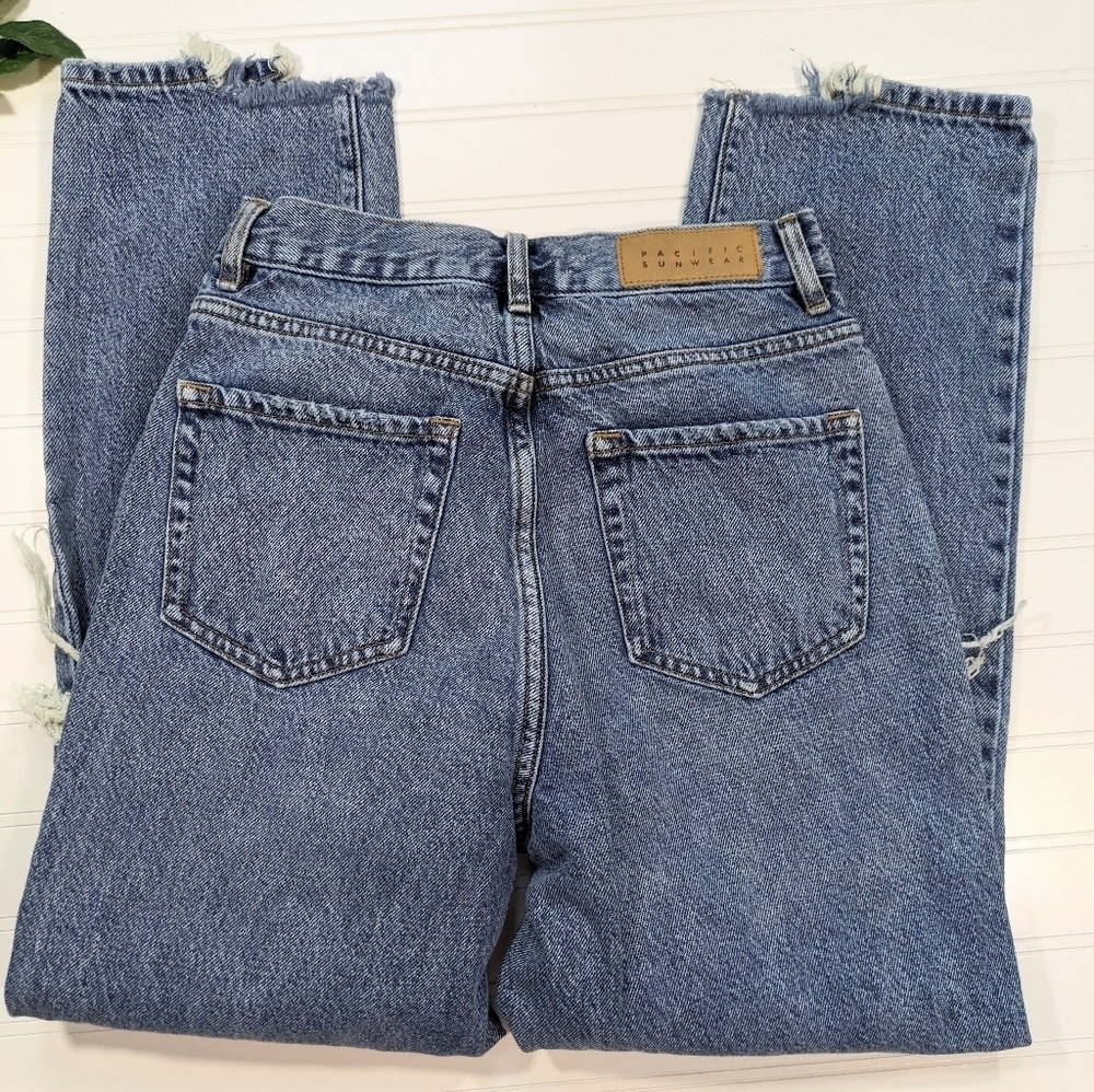 PacSun Distressed High Rise Straight Jeans - Picture 5 of 8